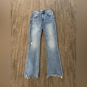 Pistola vintage blue denim straight leg flight boot jeans